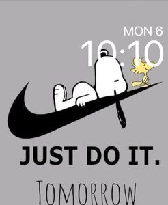 Snoopy Just Do It Tomorrow by Flymypc