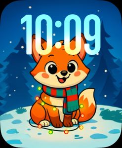 Cute Fox Christmas by MDS Watch Faces