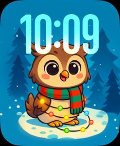 Cute Owl Christmas by MDS Watch Faces
