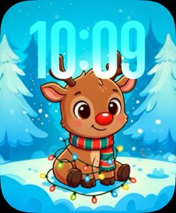 Cute Reindeer Christmas by MDS Watch Faces