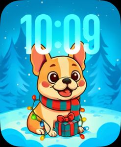 Cute French Bulldog Christmas by MDS Watch Faces
