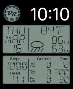 VR802 Retro LCD Weather+Health by Vintage Recreations