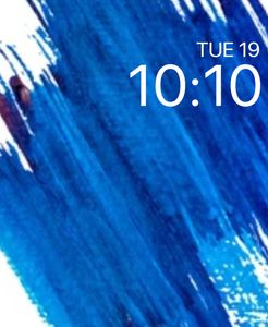 Blue brush stroke-Apple by Ro L
