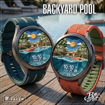 B# Art | Backyard Pool by B Sharp Art