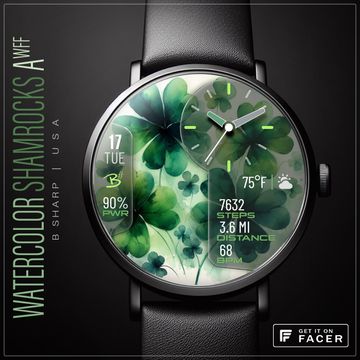 B# | Watercolor Shamrocks Aʷᶠᶠ by B Sharp Watches