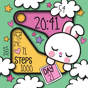 PD- SLEEPY RABBIT by Paula Design