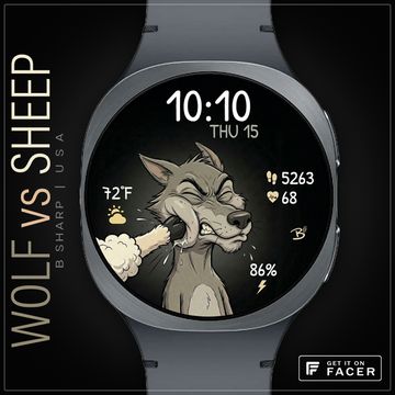 B# Art | Wolf vs Sheep by B Sharp Art
