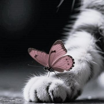 🦋Pink Butterfly Paw Whisper🐾 by Turtle_Angel