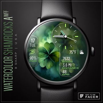 B# | Watercolor Shamrocks Aʷᶠᶠ by B Sharp Watches