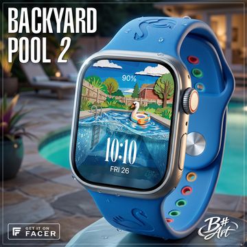 B# Art | Backyard Pool 2 by B Sharp Art