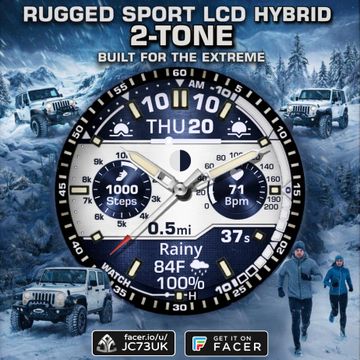 RUGGED SPORT LCD HYBRID 2-TONE by JC73UK