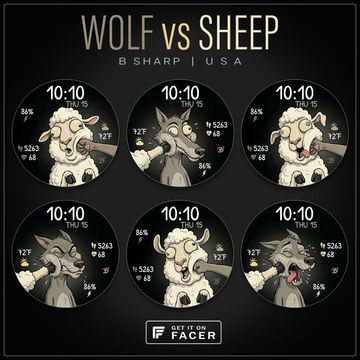B# Art | Wolf vs Sheep by B Sharp Art