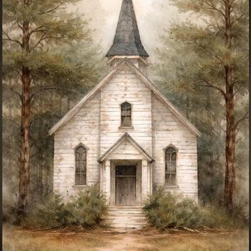 ⛪Vintage Farmhouse Church⛪ by Turtle_Angel