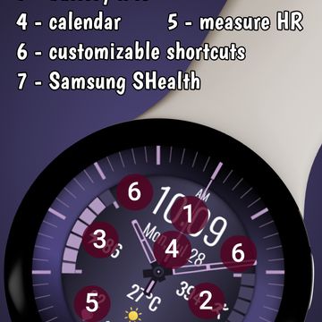 Purple - Hybrid Timekeeper by StarWatchfaces