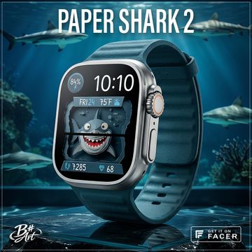 B# Art | Paper Shark 2 by B Sharp Art