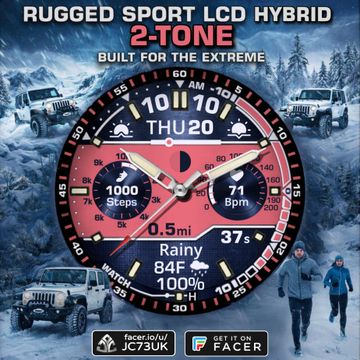 RUGGED SPORT LCD HYBRID 2-TONE by JC73UK