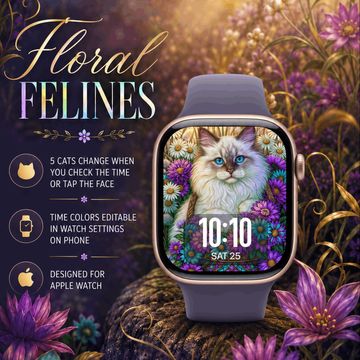 Floral Felines by The Fitbit Gal™️