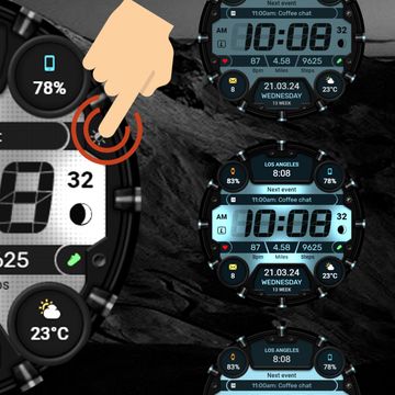 WFP 330 Digital LCD Watch Face by WFProduction by Alexandr Kovalev