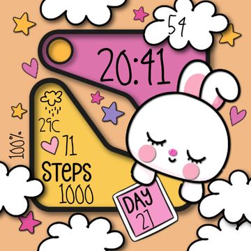 PD- SLEEPY RABBIT by Paula Design