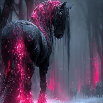 🩷🐴Pink Ember Stallion🐴🩷 by Turtle_Angel