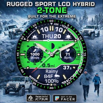 RUGGED SPORT LCD HYBRID 2-TONE by JC73UK