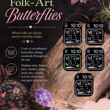 Folk-Art Butterflies by The Fitbit Gal™️