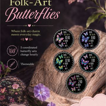 Folk-Art Butterflies by The Fitbit Gal™️