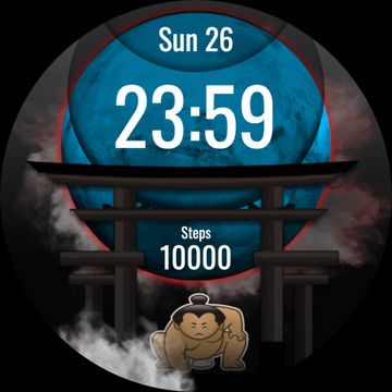 SUMO INFO: Digital Sumo Watch by DADAM Watch Faces