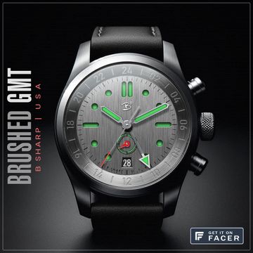 B# - Brushed GMT by B Sharp Watches