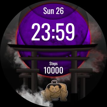 SUMO INFO: Digital Sumo Watch by DADAM Watch Faces