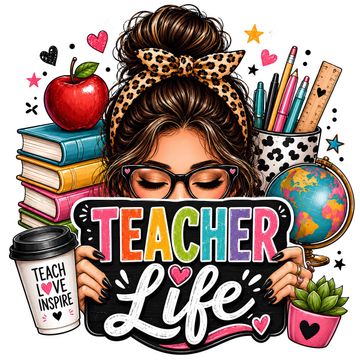 ✏️🍎Teacher Life Colorburst by Turtle_Angel