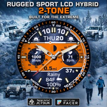 RUGGED SPORT LCD HYBRID 2-TONE by JC73UK