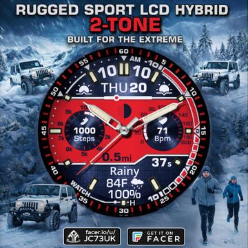RUGGED SPORT LCD HYBRID 2-TONE by JC73UK