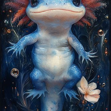🌸Celestial Bloom Axolotl🌸 by Turtle_Angel