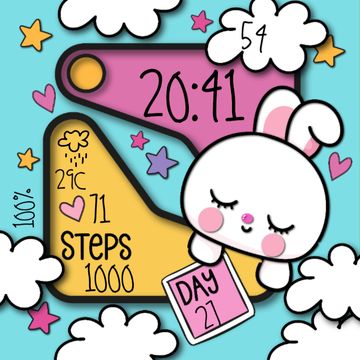 PD- SLEEPY RABBIT by Paula Design