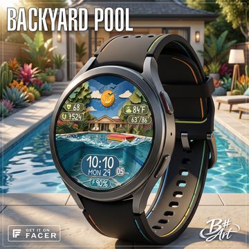 B# Art | Backyard Pool by B Sharp Art