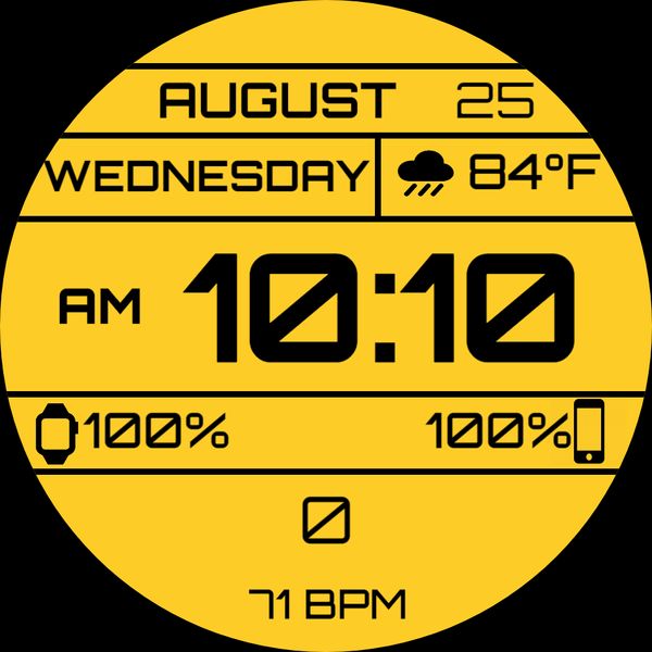 Retro Mustard w/ Heart Rate