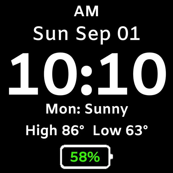 Large Digital Time & WX 2