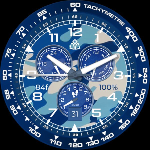 Tachymeter 074 Camo Blue