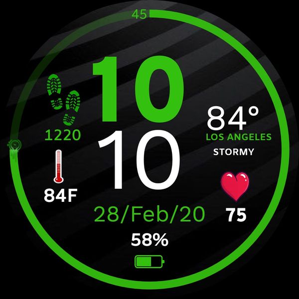 Green Activity Watch Face