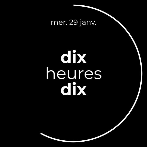 simple french text clock