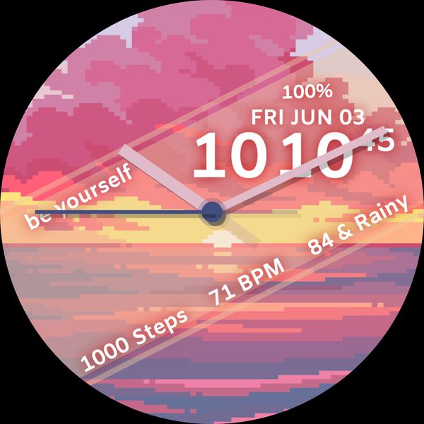 aesthetic pixel art watch face