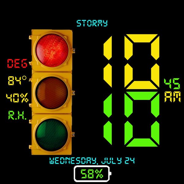 Traffic Light Modern 12 Hour