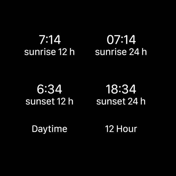 Sunrise - Sunset Times