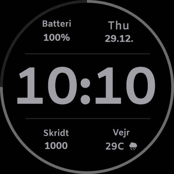 Simple clock DK version Dark