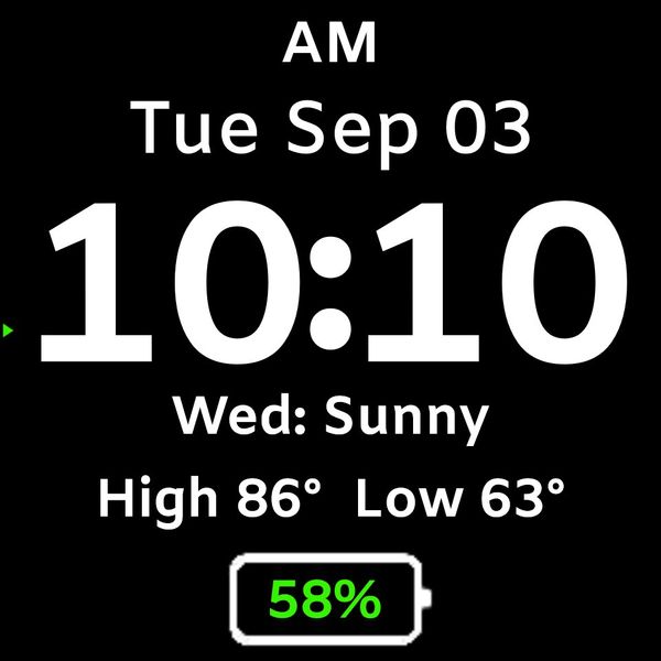 Large Digital Time & WX 3