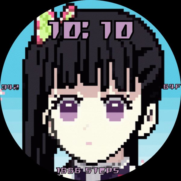 Kanao Tsuyuri Pixel Watchface