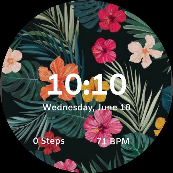 tropical flowers watchface