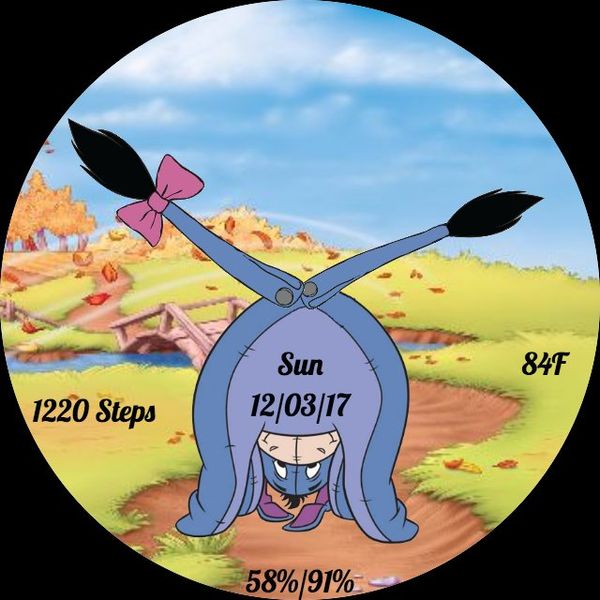 Eeyore Looking through Legs