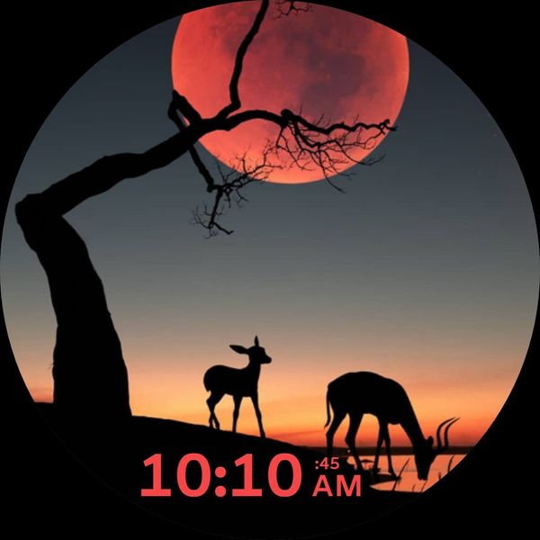 Moonlight Drinking Deer